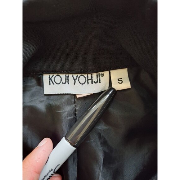 Koji Yohji Women’s Blazer Size 5 Black Minimalist Tailored Formal Chic Designer - Picture 4 of 7